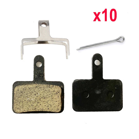 10 Pairs MTB Disc Resin Brake Pads - Shimano Compatible 10pair 01B Resin