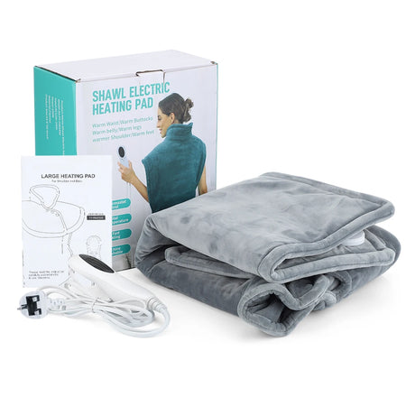 Electric Heating Pad Wrap Vest Neck Shoulders &ndash; Fast Heat UK Plug 220-240V