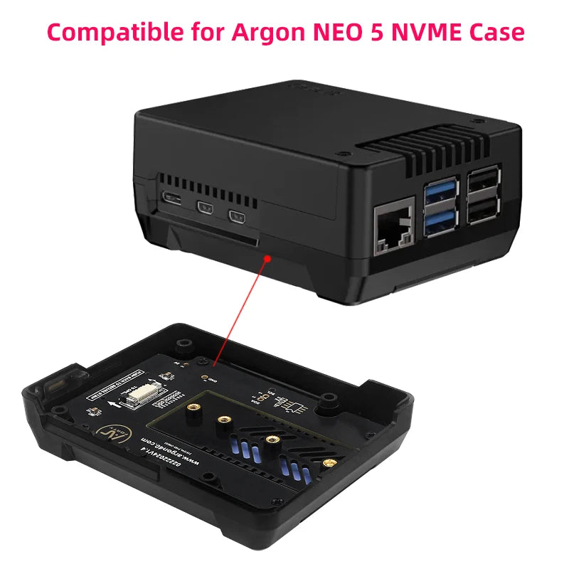 Argon NEO 5 M.2 NVME PCIe Expansion Board &ndash; Enhanced SSD Booting for Raspberry Pi 5
