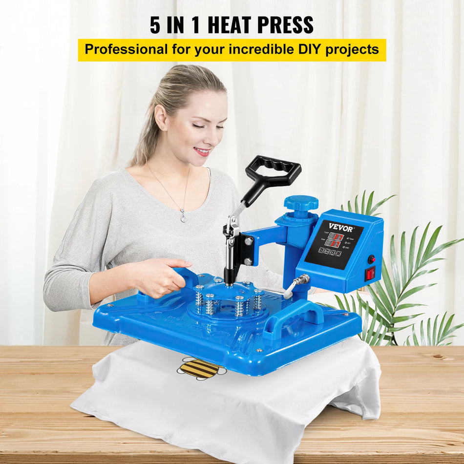 SucceBuy 12X15 Inch 5 In 1 Heat Press &ndash; Sublimation Swing