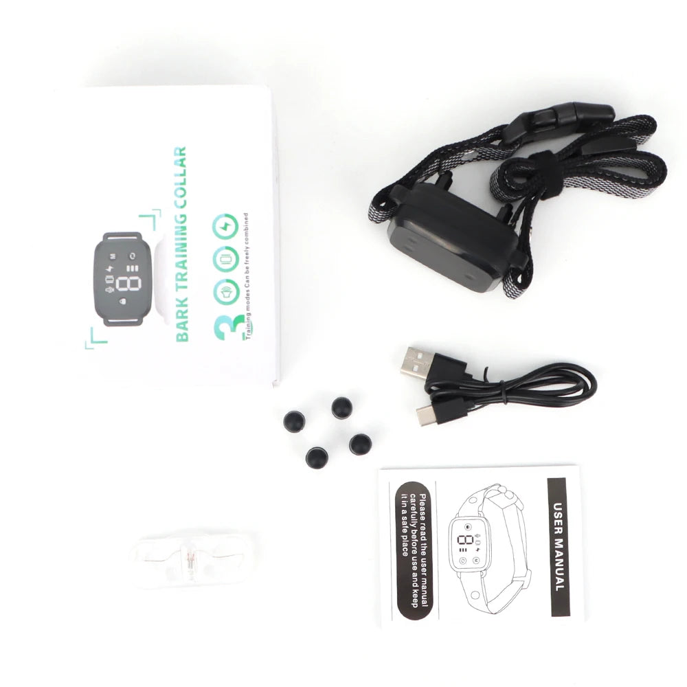 Smart Anti-Barking Dog Collar with HD Display and Waterproof Design