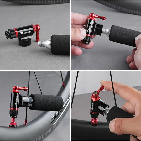 Bicycle CO2 Nozzle &ndash; Quick Inflation for Schrader and Presta Valves