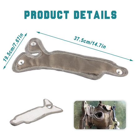 Titanium Basalt Fiber Turbo Blanket For Honda Civic 1.5T 2016+ by InterCyprus Trading Ltd