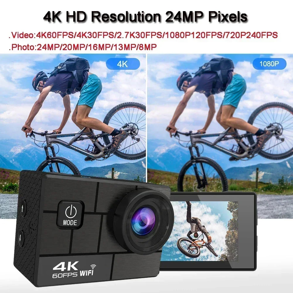 AUSEK Ultra HD 4K Action Camera &ndash; Exceptional 170 Degree Fisheye Lens
