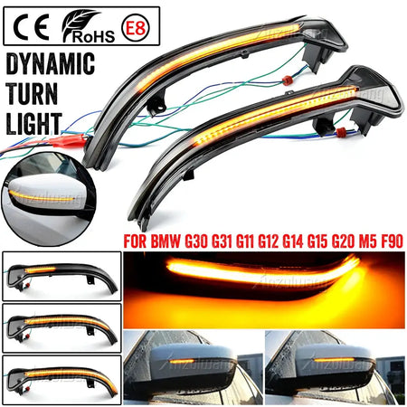 LED Dynamic Sequential Side Mirror Lights For BMW G30 G31 G38 3 5 6 Series by InterCyprus Trading Ltd