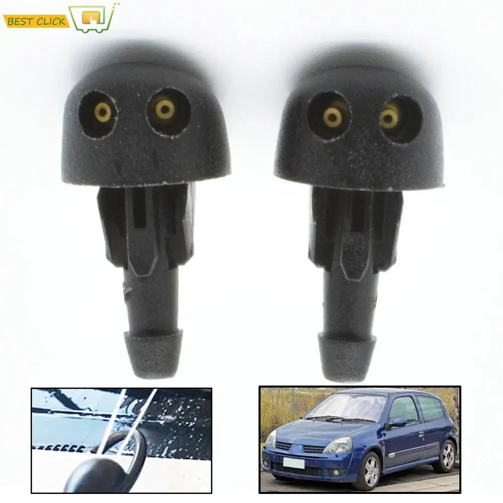 Misima OE# 7700413545 2Pcs Front Windscreen Wiper Washer Nozzle Jet For Renault Clio 2 1998 1999 2000 2001 2002 2003 2004 2005 by InterCyprus Trading Ltd