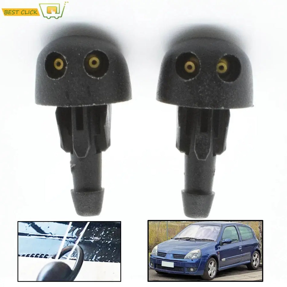 Misima OE# 7700413545 2Pcs Front Windscreen Wiper Washer Nozzle Jet For Renault Clio 2 1998 1999 2000 2001 2002 2003 2004 2005 by InterCyprus Trading Ltd