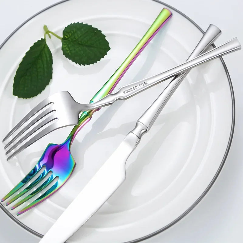 KNGZIC Dinnerware Set &ndash; Eco-Friendly Stainless Steel Flatware
