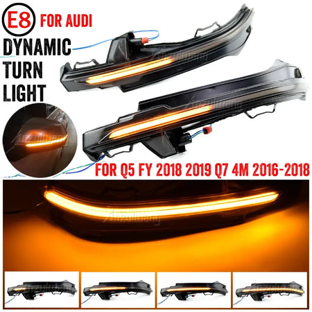 Dynamic LED Turn Signal For Audi Q5 Q7 Side Rearview Blinker by InterCyprus Trading Ltd