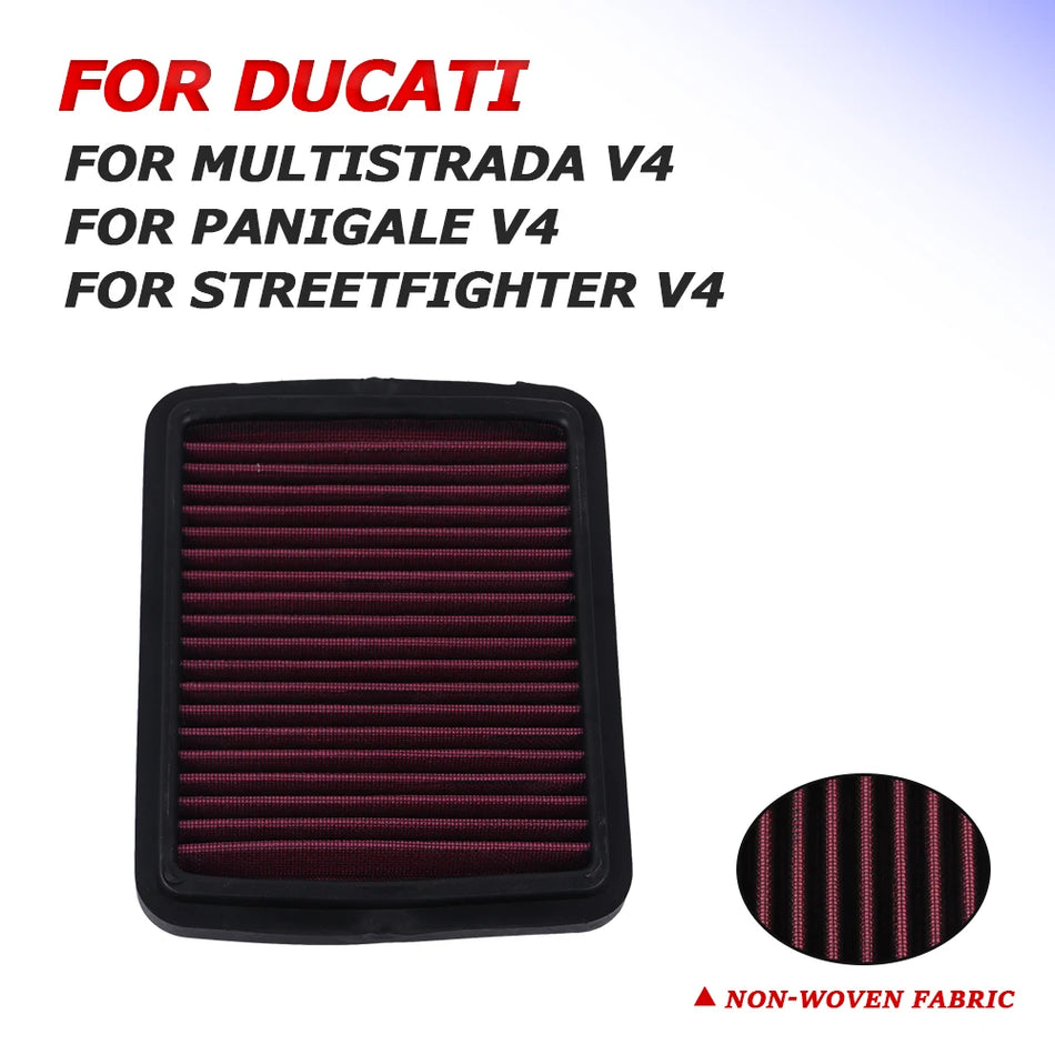 Limpiador de filtro de aire Ducati Multistrada V4 S con tela no tejida de alto flujo