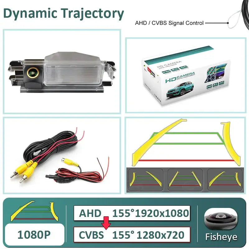 AHD 1080P 170° Fish-eye Lens Car Rear View Reverse Backup Camera For Renault Sandero/Dacia Sandero Stepway Logan 1/Logan 2 by InterCyprus Trading Ltd