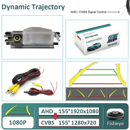 AHD 1080P 170° Fish-eye Lens Car Rear View Reverse Backup Camera For Renault Sandero/Dacia Sandero Stepway Logan 1/Logan 2 by InterCyprus Trading Ltd
