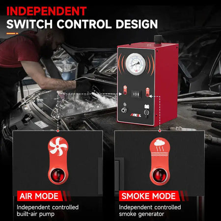 ANCEL S200 EVAP Smoke Leak Detector for Car Motorcycle Smoke Machine Diagnostic Tool Vacuum Tester Oil Fuel Pipe Leakage Locator