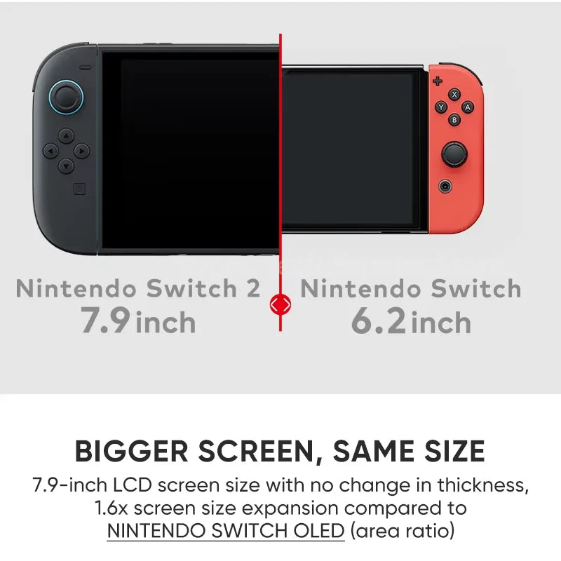 Consola Nintendo Switch 2 con pantalla de 7.9 pulgadas 1080p 120Hz, modo TV