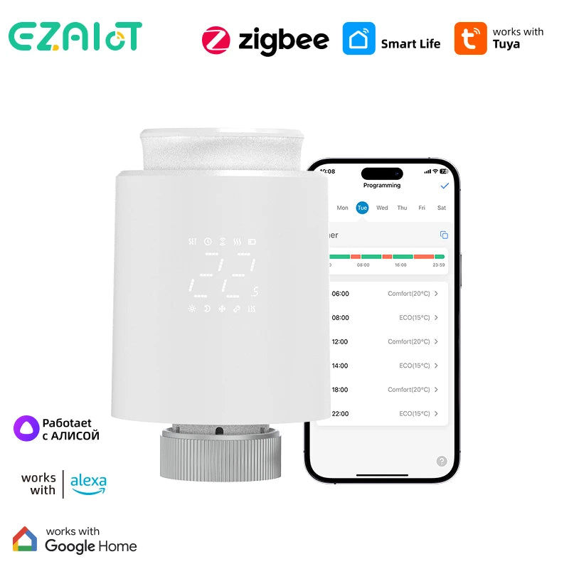 Tuya ZigBee TRV Thermostat Smart &ndash; Alexa And Google Home