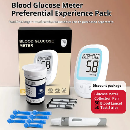 Blood Glucose Meter 50 Strips Kit &ndash; All In One Monitoring