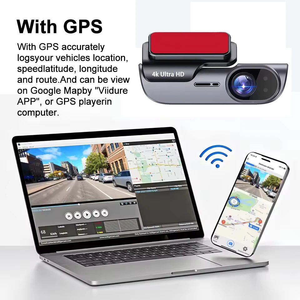 Kocam Dash Cam 4K &ndash; Ultra Clear Night Vision and 24H Parking Monitor