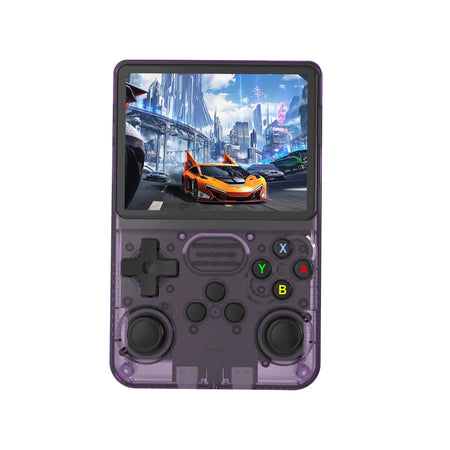R36S Open Source K36 Handheld Game Console with 16000+ Games and 3.5" IPS Screen Purple