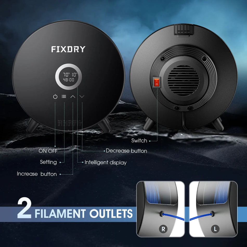 Fixdry NT2 Filament Tørrer 1Kg Touch Skærm 360 Varm Luft