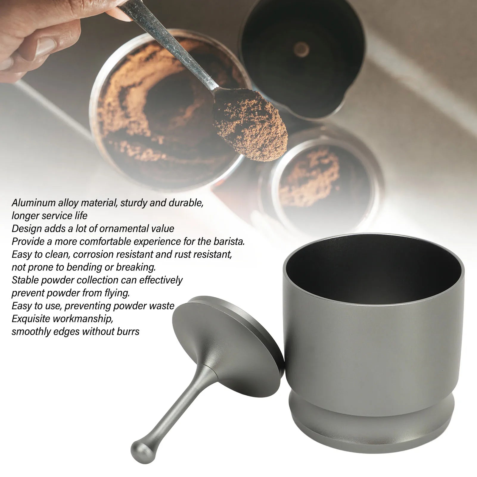 Aluminum Alloy Coffee Dosing Cup 58mm &ndash; Anti Spill