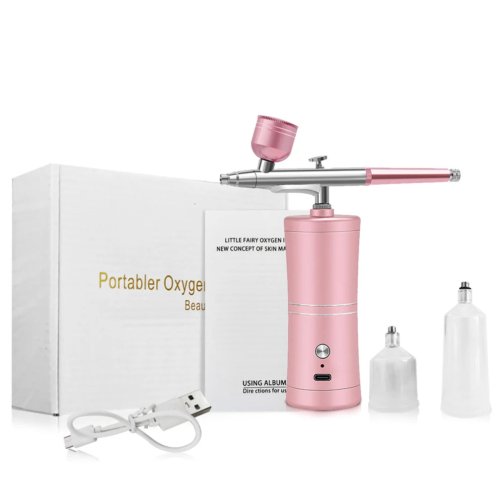 K5 Nail Art Airbrush &ndash; Cordless Portable Nail Art Sprayer pink