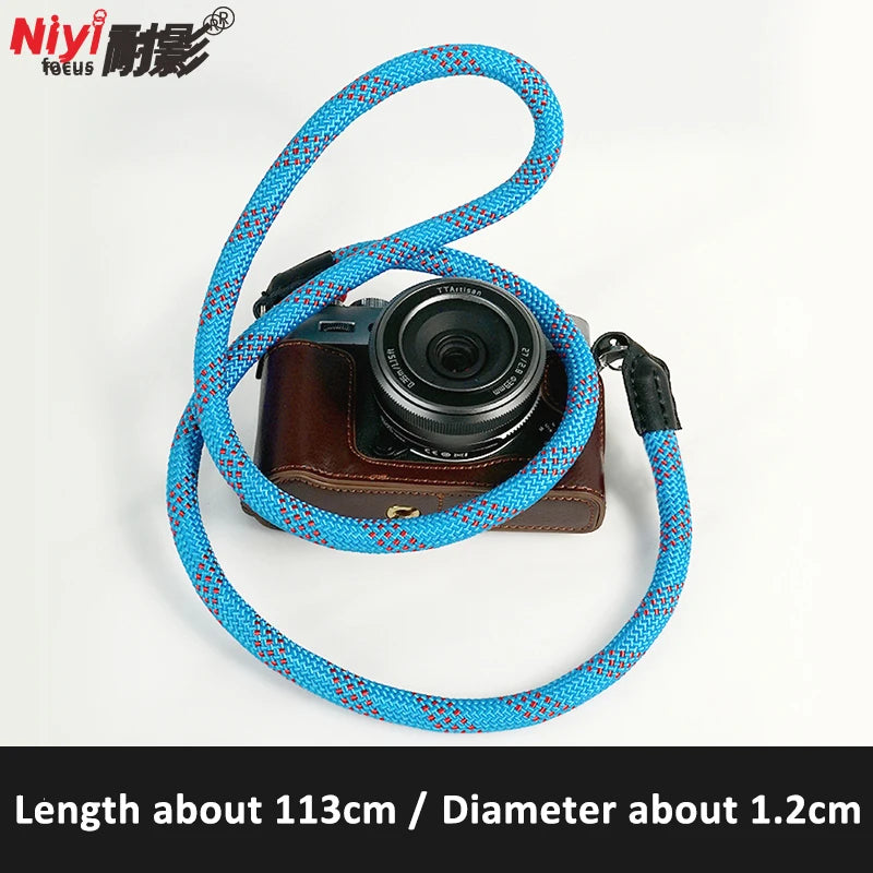 Bright Color DSLR Camera Neck Shoulder Strap for Sony Nikon Canon Fuji Pentax Olympus 23 Pattern blue