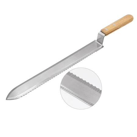 Honey Cutting Knife Wooden Handle &ndash; Stainless Steel Blade Unilateral tooth