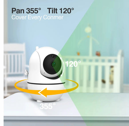 7 Inch 1080P Video Baby Monitor With Temp Alert And Dual Camera by InterCyprus Trading Ltd