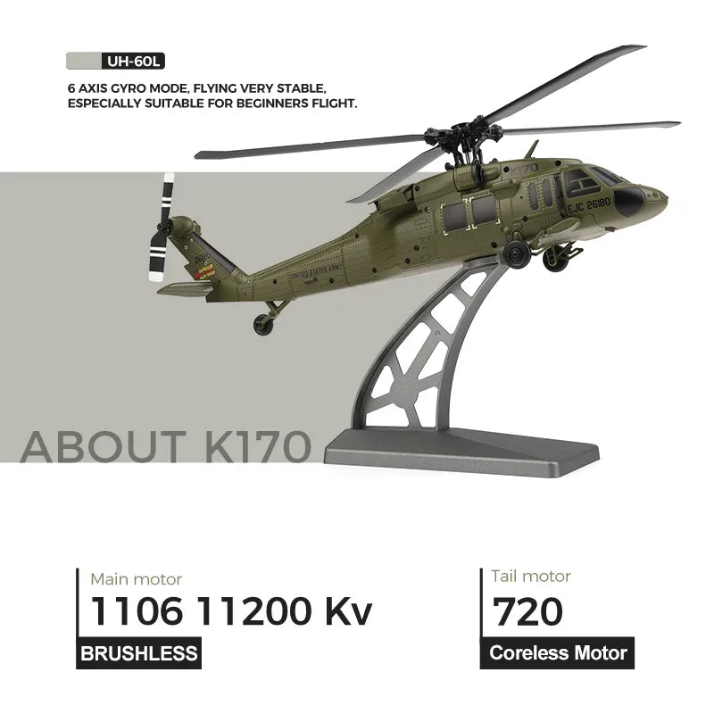 WLtoys K170 RC Helicopter &ndash; Gyro Stabilized LED Lights
