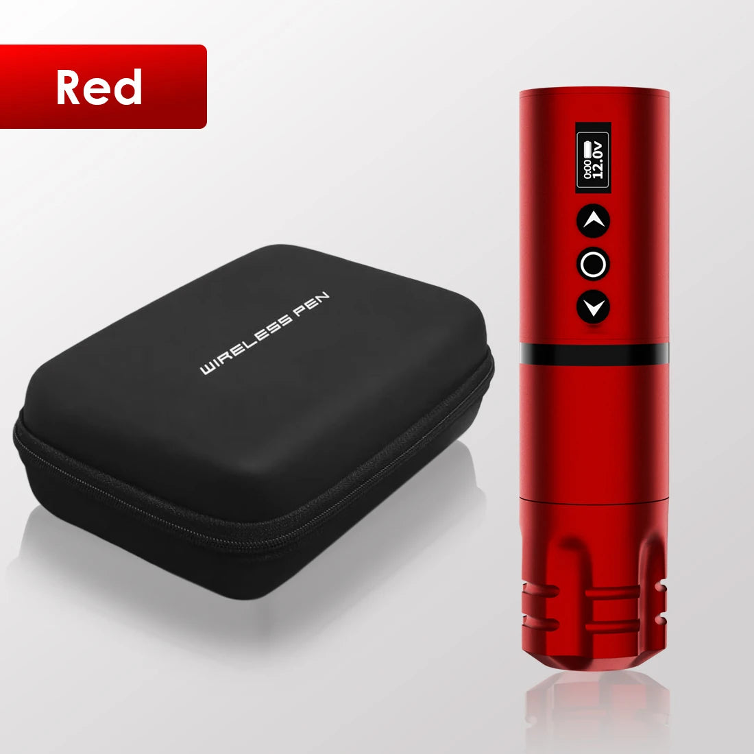 Wireless Tattoo Pen With 1800mAh Battery &ndash; LED Screen Red
