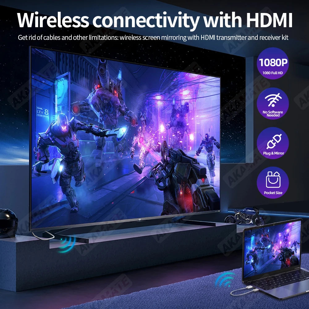 50M Wireless HDMI Transmitter And Receiver &ndash; Low Latency