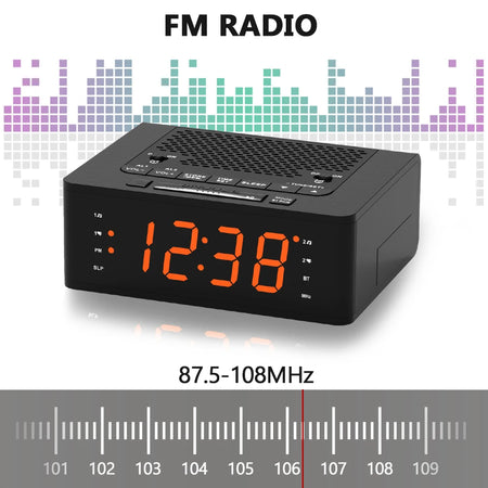 iTOMA Alarm Clock &ndash; Dual Alarm with FM Radio and LED Display