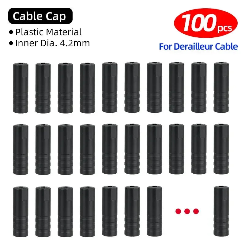 Deemount 20/500Pcs Plastic Brake Cable Housing End Caps &ndash; Durable Weather-Resistant Protection Plastic 4mm 100pc / CHINA