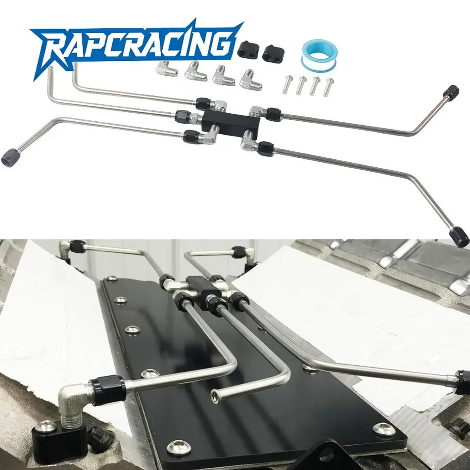 AN4 Stainless Steel Coolant Crossover Steam Vent Kit For LS Engines