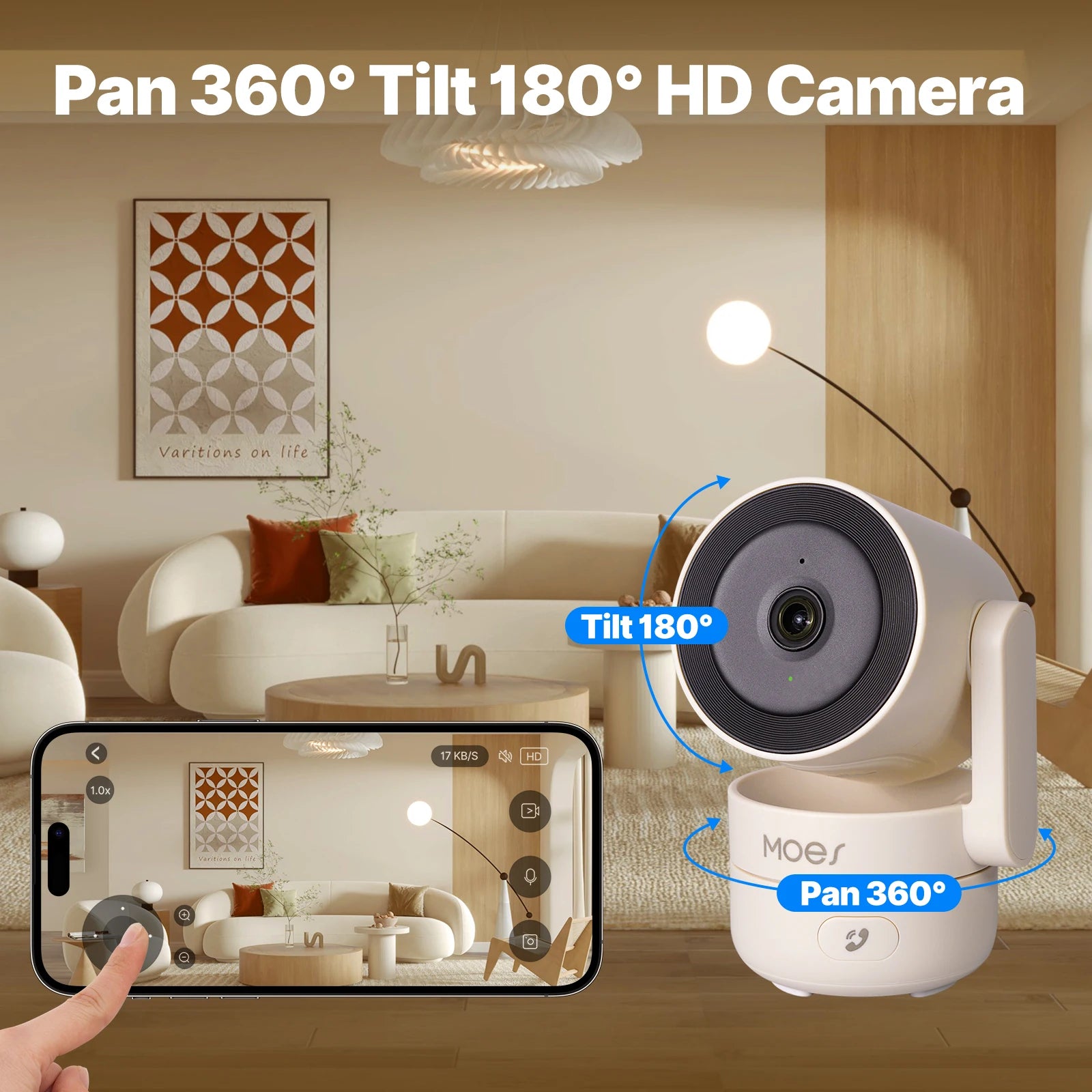 MOESTuya WiFi Indoor Pan Tilt Smart Camera 4MP &ndash; Smart View