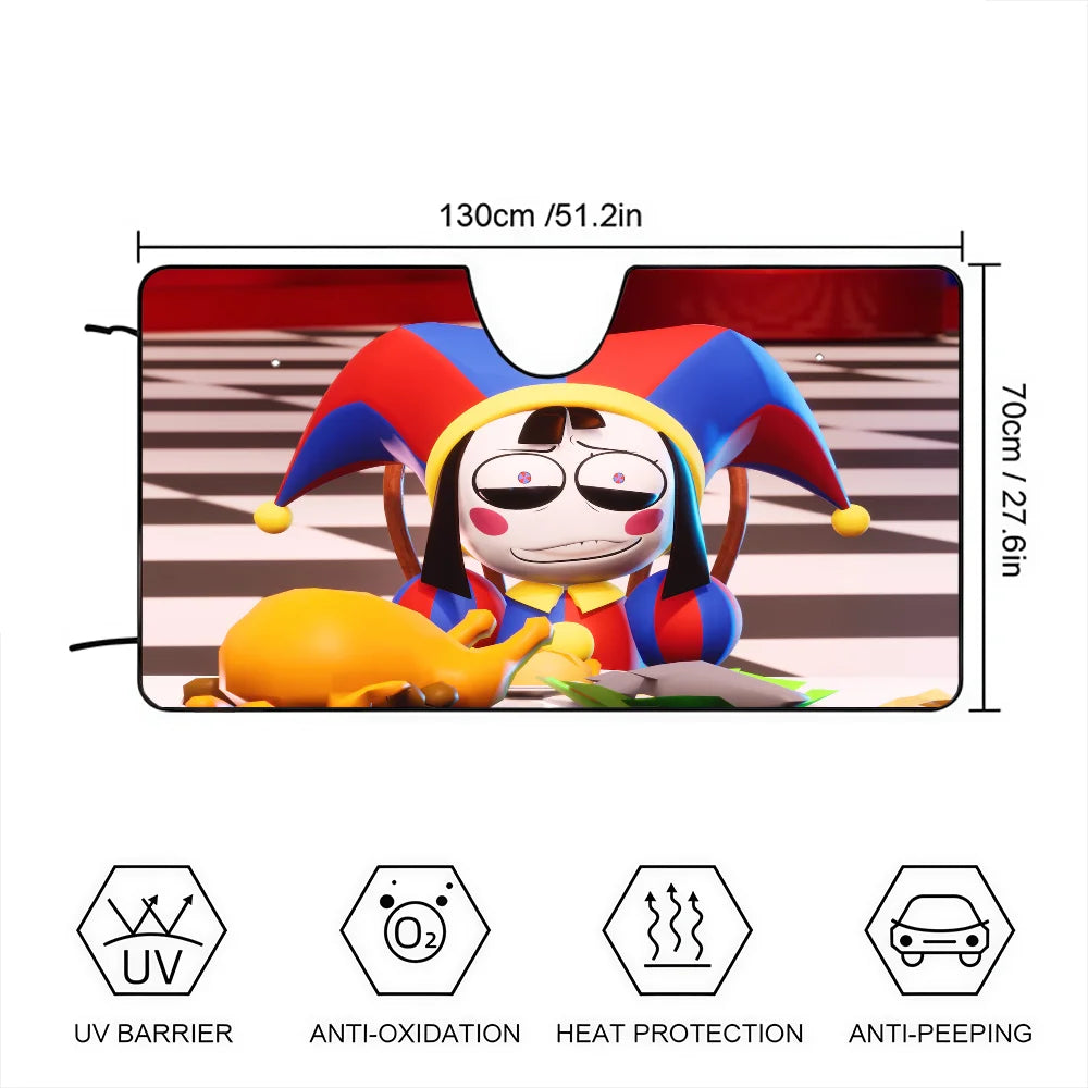 Funny D-Digital-Circus Colourful Car SunShade - UV Protection Windshield Cover z1