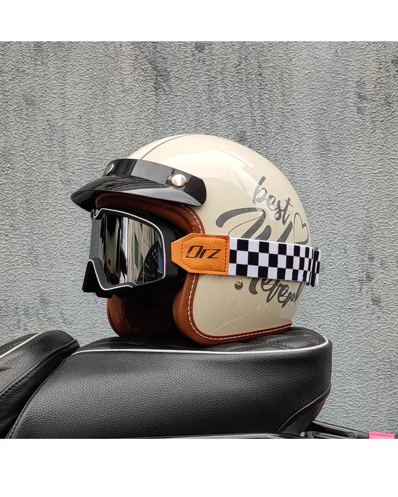 ORZ Open Face 3/4 Helmet Unisex &ndash; Lightweight DOT Certified