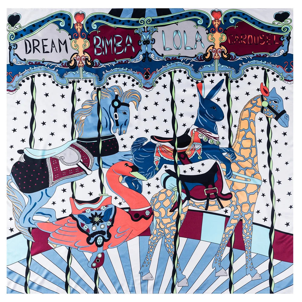 POBING Silk Scarf &ndash; Luxurious Back Garden Print