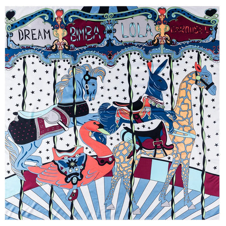 POBING Silk Scarf &ndash; Luxurious Back Garden Print