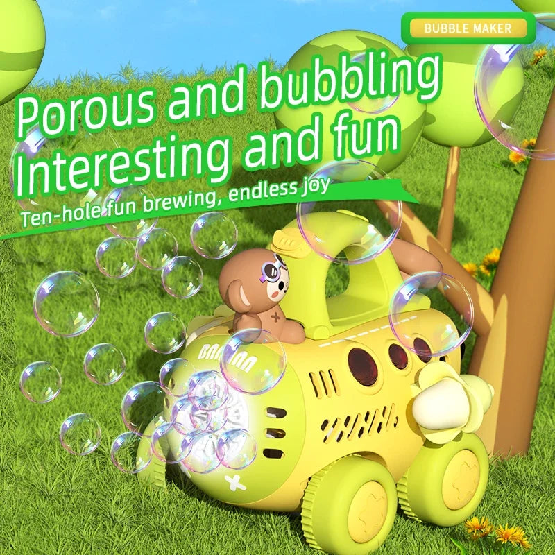 Trolley Bubble Machine Gun Cart &ndash; Outdoor Party Fun For Kids