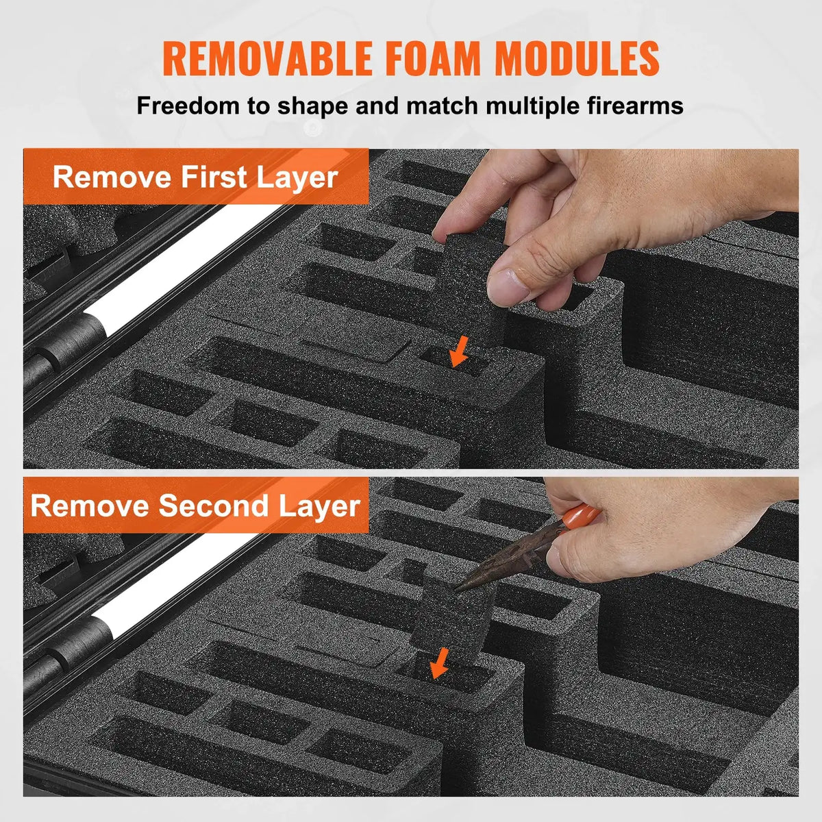 Hard Pistol Case With Pre Cut Foam IP67 Lockable