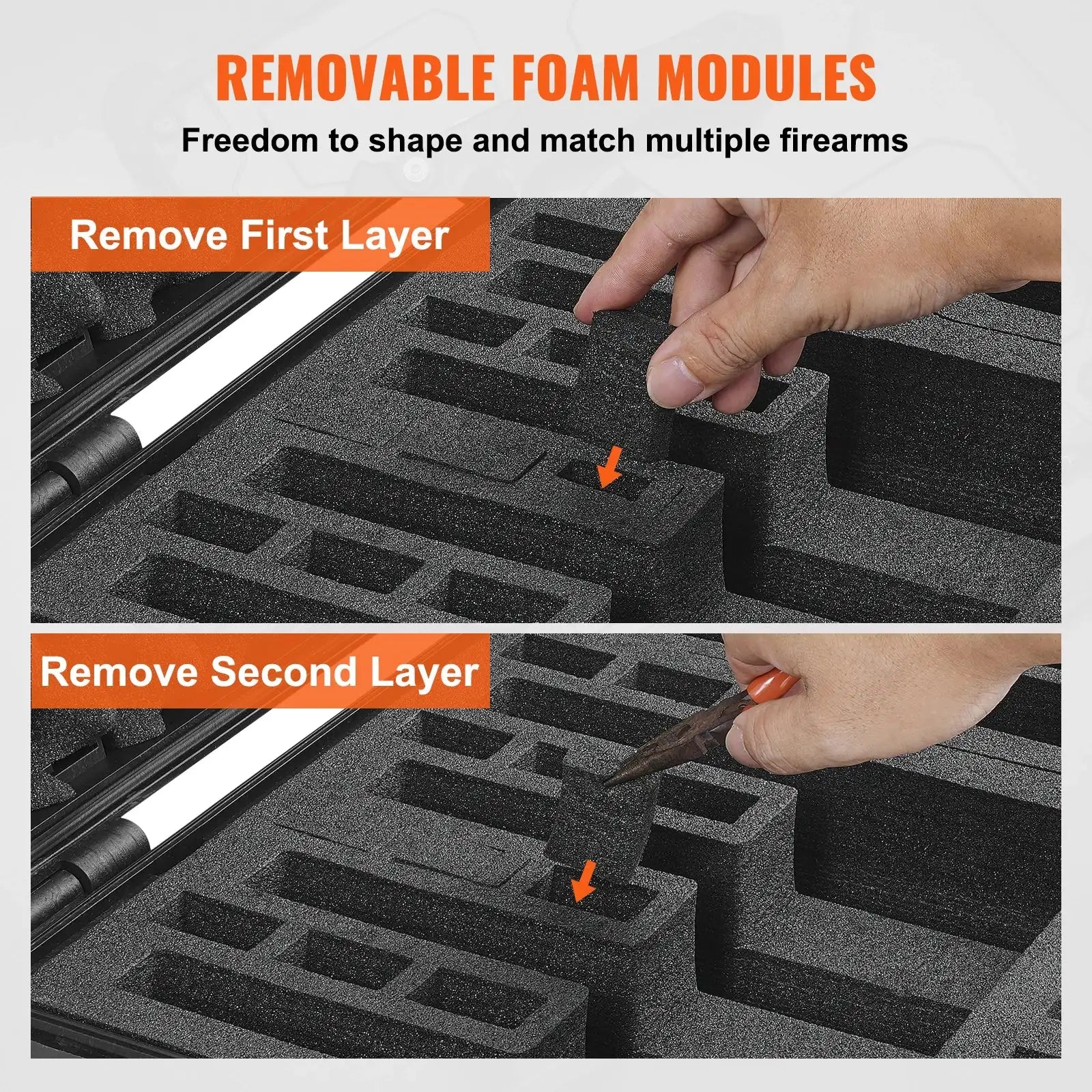 Hard Pistol Case With Pre Cut Foam IP67 Lockable