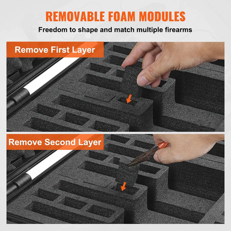 Hard Pistol Case With Pre Cut Foam IP67 Lockable