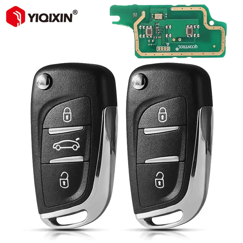 Flip-etäavain Peugeot 207 307 407 607 ja Citroen C4, 433MHz ID46 siru, varaavaimen kaukosäädin