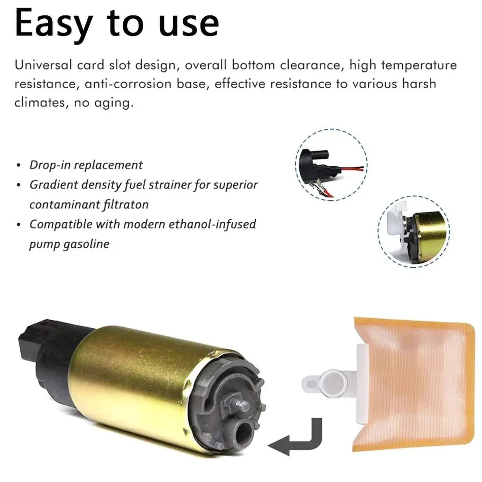 Universal 12V 125LPH Electric In-tank E85 Fuel Pump Fits Polaris Sportsman 800 Ranger EFI 700 XP Nissan TOYOTA Ford Honda by InterCyprus Trading Ltd