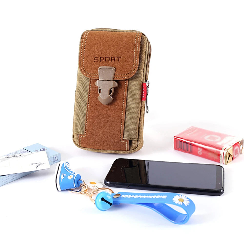 Tactical Man Belt Pouch for Mobile Phones and Essentials