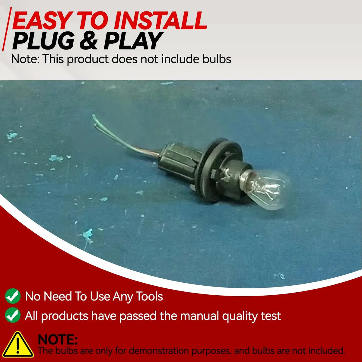 Front Bumper Bulb Socket with Wire Harness for Land Rover Discovery Defender Rear Tail Fog Light Base Connector XBP100180 by InterCyprus Trading Ltd