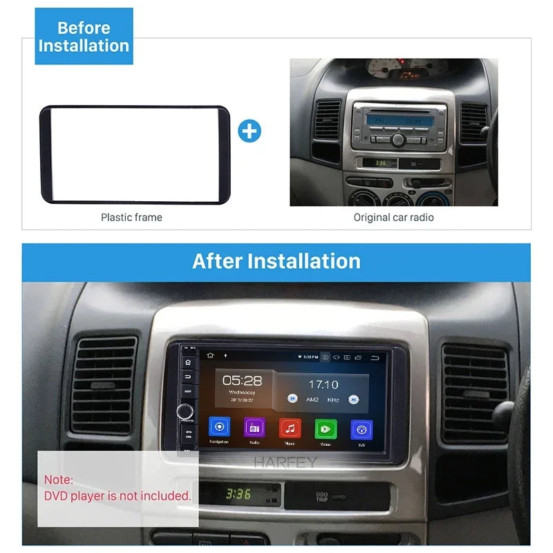 Zestaw wykończeniowy panelu dla Toyoty Camry 2006, instalacja radia 2-Din, rama osłony audio