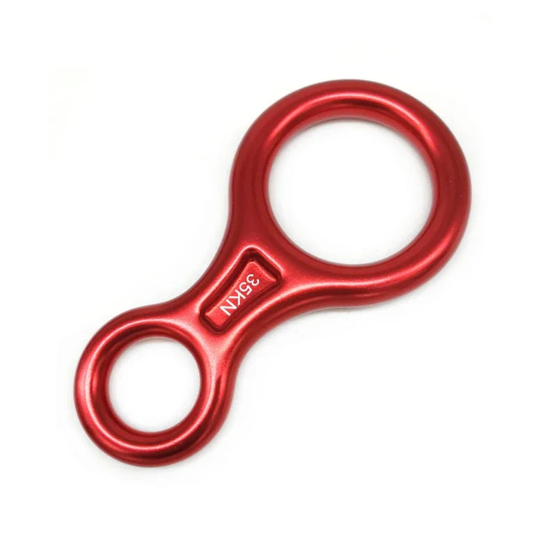 35 KN 8 Small Climbing Descender Rappel Rings &ndash; Durable Red
