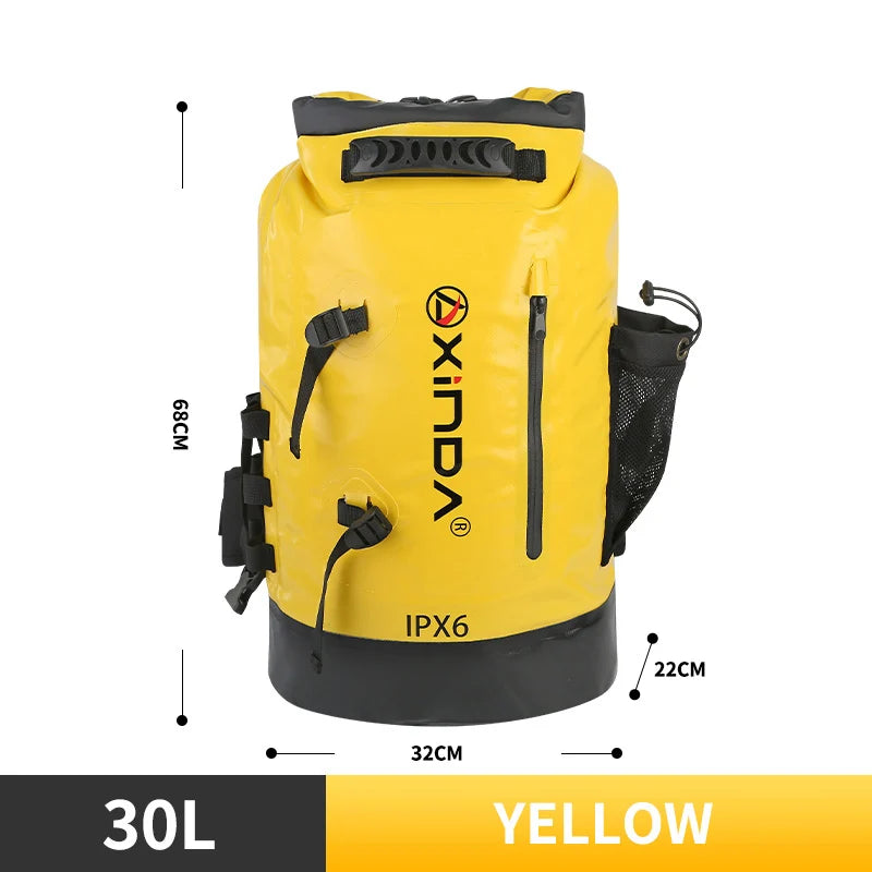 Xinda Outdoor Mountain Stream Bag &ndash; Compact Waterproof Pack 30L Yellow